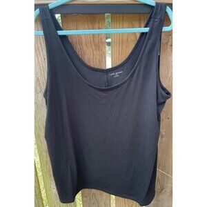Lane Bryant Black Sleeveless Tank Top 18/20 Cotton Modal Spandex Womens